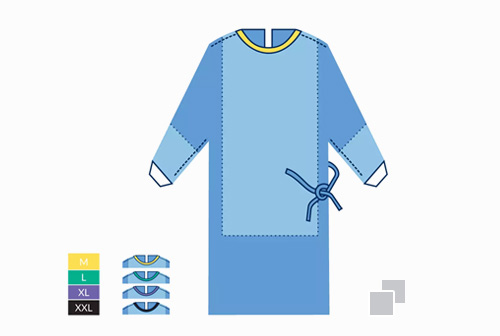 Halat chirurgical ranforsat steril ALPHAtex SMS 35gr